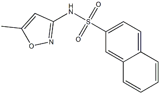 N-(5-methyl-3-isoxazolyl)-2-naphthalenesulfonamide Struktur