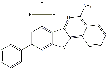 9-phenyl-7-(trifluoromethyl)pyrido[3',2':4,5]thieno[3,2-c]isoquinolin-5-amine Struktur