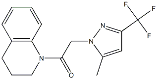 1-{[5-methyl-3-(trifluoromethyl)-1H-pyrazol-1-yl]acetyl}-1,2,3,4-tetrahydroquinoline Struktur