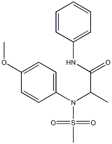 2-[4-methoxy(methylsulfonyl)anilino]-N-phenylpropanamide Struktur