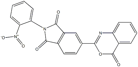 2-{2-nitrophenyl}-5-(4-oxo-4H-3,1-benzoxazin-2-yl)-1H-isoindole-1,3(2H)-dione Struktur