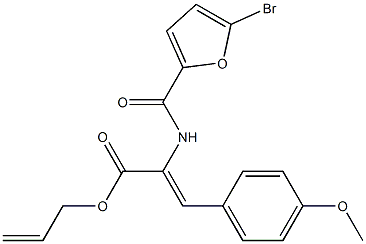 allyl 2-[(5-bromo-2-furoyl)amino]-3-(4-methoxyphenyl)acrylate Struktur