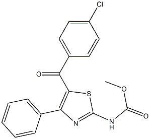 methyl 5-(4-chlorobenzoyl)-4-phenyl-1,3-thiazol-2-ylcarbamate Struktur