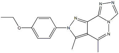 4-(6,7-dimethyl-8H-pyrazolo[3,4-d][1,2,4]triazolo[4,3-b]pyridazin-8-yl)phenyl ethyl ether Struktur