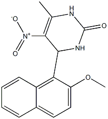 5-nitro-6-methyl-4-[2-(methyloxy)naphthalen-1-yl]-3,4-dihydropyrimidin-2(1H)-one Struktur