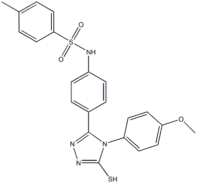 N-{4-[4-(4-methoxyphenyl)-5-sulfanyl-4H-1,2,4-triazol-3-yl]phenyl}-4-methylbenzenesulfonamide Struktur