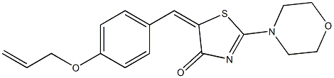 5-[4-(allyloxy)benzylidene]-2-(4-morpholinyl)-1,3-thiazol-4(5H)-one Struktur