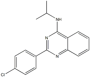 N-[2-(4-chlorophenyl)-4-quinazolinyl]-N-isopropylamine Struktur