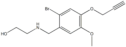 2-{[2-bromo-5-methoxy-4-(2-propynyloxy)benzyl]amino}ethanol Struktur