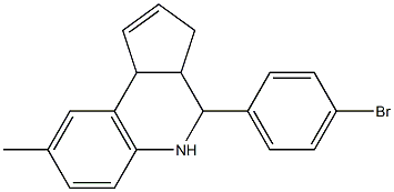 4-(4-bromophenyl)-8-methyl-3a,4,5,9b-tetrahydro-3H-cyclopenta[c]quinoline Struktur