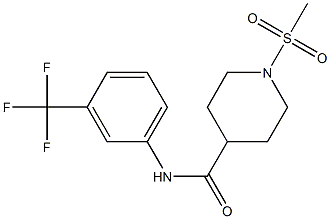 1-(methylsulfonyl)-N-[3-(trifluoromethyl)phenyl]-4-piperidinecarboxamide Struktur