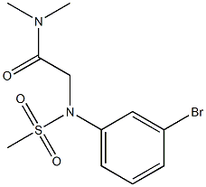 2-[3-bromo(methylsulfonyl)anilino]-N,N-dimethylacetamide Struktur