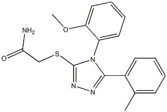 2-{[4-[2-(methyloxy)phenyl]-5-(2-methylphenyl)-4H-1,2,4-triazol-3-yl]sulfanyl}acetamide Struktur