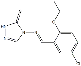 4-[(5-chloro-2-ethoxybenzylidene)amino]-2,4-dihydro-3H-1,2,4-triazole-3-thione Struktur