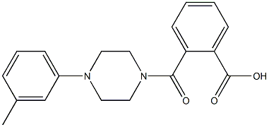 2-{[4-(3-methylphenyl)-1-piperazinyl]carbonyl}benzoic acid Struktur