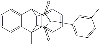 1-methyl-17-(3-methylphenyl)-17-azapentacyclo[6.6.5.0~2,7~.0~9,14~.0~15,19~]nonadeca-2,4,6,9,11,13-hexaene-16,18-dione Struktur