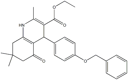 ethyl 4-[4-(benzyloxy)phenyl]-2,7,7-trimethyl-5-oxo-1,4,5,6,7,8-hexahydro-3-quinolinecarboxylate Struktur