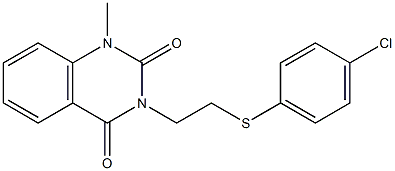 3-{2-[(4-chlorophenyl)sulfanyl]ethyl}-1-methyl-2,4(1H,3H)-quinazolinedione Struktur