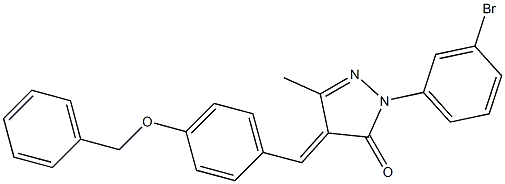 4-[4-(benzyloxy)benzylidene]-2-(3-bromophenyl)-5-methyl-2,4-dihydro-3H-pyrazol-3-one Struktur