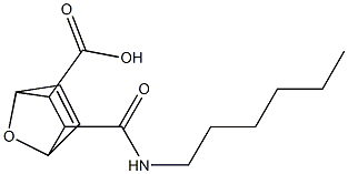 3-[(hexylamino)carbonyl]-7-oxabicyclo[2.2.1]hept-5-ene-2-carboxylic acid Struktur