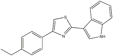 3-[4-(4-ethylphenyl)-1,3-thiazol-2-yl]-1H-indole Struktur