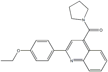 ethyl 4-[4-(1-pyrrolidinylcarbonyl)-2-quinolinyl]phenyl ether Struktur