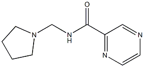 N-(1-pyrrolidinylmethyl)-2-pyrazinecarboxamide Struktur