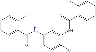 N-{2-chloro-5-[(2-methylbenzoyl)amino]phenyl}-2-methylbenzamide Struktur