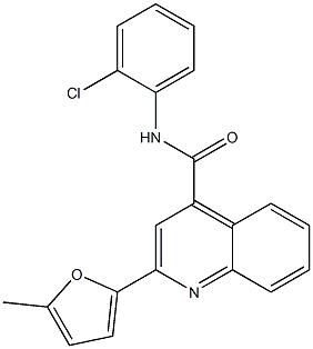 N-(2-chlorophenyl)-2-(5-methyl-2-furyl)-4-quinolinecarboxamide Struktur