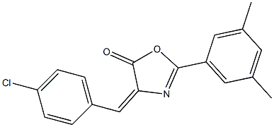 4-(4-chlorobenzylidene)-2-(3,5-dimethylphenyl)-1,3-oxazol-5(4H)-one Struktur