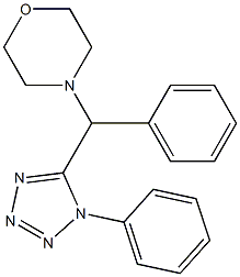 4-[phenyl(1-phenyl-1H-tetraazol-5-yl)methyl]morpholine Struktur