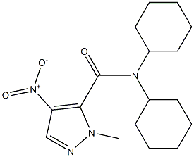 N,N-dicyclohexyl-4-nitro-1-methyl-1H-pyrazole-5-carboxamide Struktur