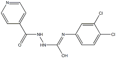 N-(3,4-dichlorophenyl)-2-isonicotinoylhydrazinecarboximidic acid Struktur