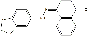 naphthoquinone 1-(1,3-benzodioxol-5-ylhydrazone) Struktur