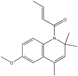 1-(2-butenoyl)-6-methoxy-2,2,4-trimethyl-1,2-dihydroquinoline Struktur