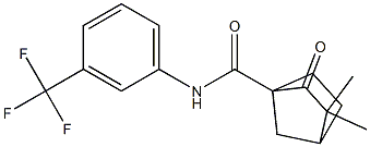 3,3-dimethyl-2-oxo-N-[3-(trifluoromethyl)phenyl]bicyclo[2.2.1]heptane-1-carboxamide Struktur