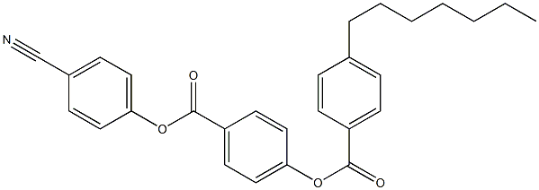 4-cyanophenyl 4-[(4-heptylbenzoyl)oxy]benzoate Struktur