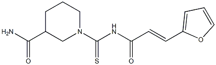 1-({[3-(2-furyl)acryloyl]amino}carbothioyl)-3-piperidinecarboxamide Struktur