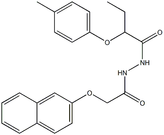 2-(4-methylphenoxy)-N'-[2-(2-naphthyloxy)acetyl]butanohydrazide Struktur