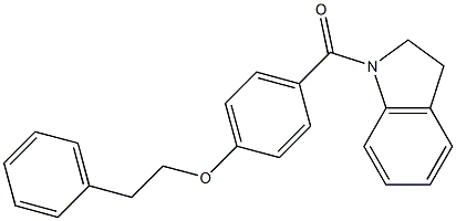 2,3-dihydro-1H-indol-1-yl[4-(phenethyloxy)phenyl]methanone Struktur