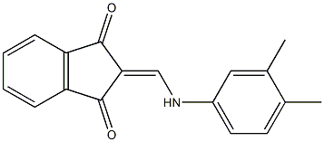 2-[(3,4-dimethylanilino)methylene]-1H-indene-1,3(2H)-dione Struktur