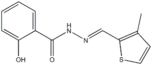 2-hydroxy-N'-[(E)-(3-methyl-2-thienyl)methylidene]benzohydrazide Struktur