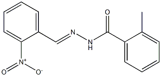 2-methyl-N'-[(E)-(2-nitrophenyl)methylidene]benzohydrazide Struktur