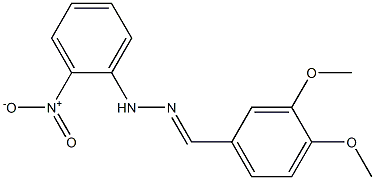 3,4-dimethoxybenzaldehyde N-(2-nitrophenyl)hydrazone Struktur