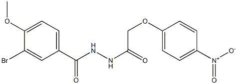 3-bromo-4-methoxy-N'-[2-(4-nitrophenoxy)acetyl]benzohydrazide Struktur