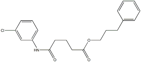 3-phenylpropyl 5-(3-chloroanilino)-5-oxopentanoate Struktur