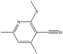 4,6-dimethyl-2-(methylsulfanyl)nicotinonitrile Struktur