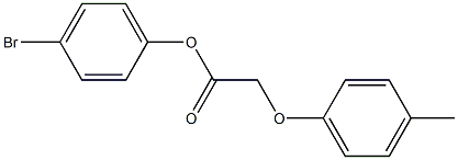 4-bromophenyl 2-(4-methylphenoxy)acetate Struktur