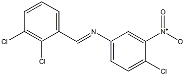 N-(4-chloro-3-nitrophenyl)-N-[(E)-(2,3-dichlorophenyl)methylidene]amine Struktur