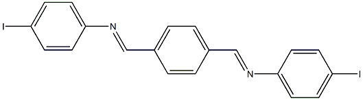 N-(4-iodophenyl)-N-[(E)-(4-{[(4-iodophenyl)imino]methyl}phenyl)methylidene]amine Struktur